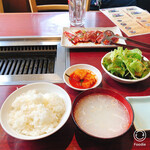 焼肉おもてなし - ランチCセット、1,200円。