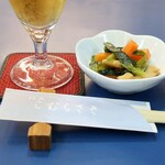 陸奥 こむらさき - 生ビールとつきだし