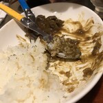 メシサカバ  トム家 - 鹿カレー　ほぼルー無し状態に（笑）