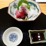 玄斎 - 造り～鱧 本鮪 皮付ハリイカ