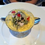 シェ草間 - 前菜：カニとキャロットムース