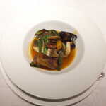 合掌レストラン 大藏 - スズキのポワレ、ブイヤベース仕立て。キノコもいい味出してます