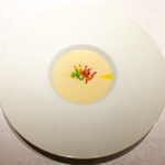 合掌レストラン 大藏 - カブのポタージュ。冬が旬の食材を使うところが粋です