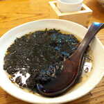 深酒 - 北海道産・黒ばら海苔のおでん（￥400）。出汁の香りと、コリコリ感がたまらない！