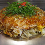 広島流お好み焼き 秀 - シーフード　（イカ・エビ入り）　そば入り