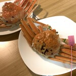 せきのや - 茹でガニ食べきれず持って帰りました