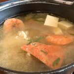 せきのや - 朝食のカニ汁