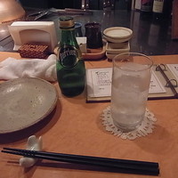 グリル プランチャ - とりあえずピレリを飲む。