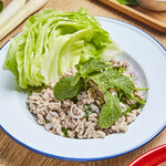 Larb Moo (spicy salad with minced pork and Thai herbs)