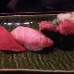 うまか粋亭 - 本鮪赤身、大トロ、中落軍艦❗️