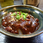 お通し（大根の肉味噌かけ）