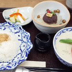 あんみつの深緑堂 - グリーンカレー(700円)+小あんみつ(400円)