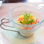 ノーザンテラスダイナー - 白身魚の香草マリネ　タブレ仕立て　ライムの香り【２０２０年３月】