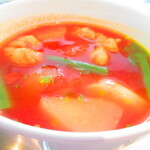 ノーザンテラスダイナー - 石狩山本さんが育てた仔羊肉と白かぶのナヴァランスープ仕立て【２０２０年３月】