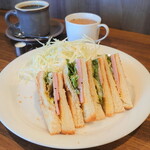 Cafe Seventh Heaven - モーニング　I　ハムサンド　５００円