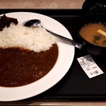 Matsuya - カレー490円。　すごくおいしいけど、「ミニカレー」の量感だなぁ。エチオピアやデリーの半量もない感じ。つまりそんなに安くもない。