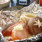 ● Kintoki salmon and mushroom butter salmon grill