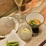 創作串揚げ専門店 ミラージュ - 料理写真:先付け三種