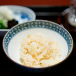 なかむら - お食事  筍ご飯、 香の物