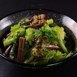 Spring vegetable salad ~Cherry leaf dressing~