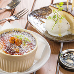 大人のバスク風 SMOKED チーズケーキ ミルクアイス添え