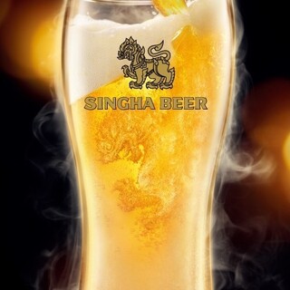 You can drink Singha, Thailand's famous beer, on draft!