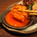 炭火焼鳥 杉の屋 - 近江黒鶏 月見つくね