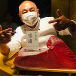 初音鮨 - 中治氏のサービス精神（笑）