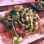 横丁酒場　あばらや別館 - パクチー揚げラム    700円