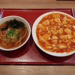 中華料理 華龍 - 麻婆丼+ミニラーメン（650円）
