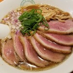 麺屋 六感堂 - 山椒鴨ラーメン（醤油）＋合鴨山椒焼増し