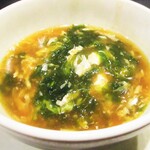 小菜一碟 - 海老雲呑　あおさ酸辣湯。　　　　　2020.03.07