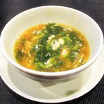 小菜一碟 - 海老雲呑　あおさ酸辣湯。　　　　　2020.03.07