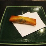 小菜一碟 - 鮑と春菊　春巻。　　　　　2020.03.07