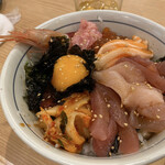 目利きの銀次 - 海鮮ビビンバ丼
            カバンの中でシェイクされたお弁当みたいな寄り方(^○^)=b