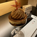 yorupafesemmontennanakamadou - 栗、柚子、百合根のパフェ