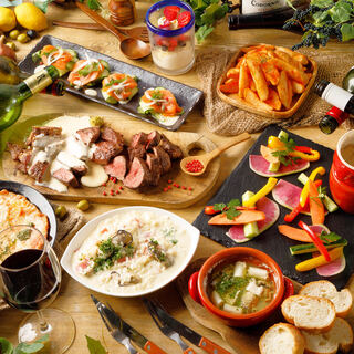 メッセージドルチェが無料 ペーターコース ラクレット含む全11品 2 5時間飲放4500円 4000円 ラクレット 肉バル ハイジ 新静岡 バル バール 食べログ