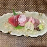 旬彩 柾家 - 鯵干物焼と刺盛 ¥1,700 の刺盛