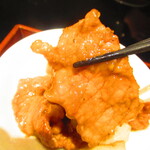 黄鶴 - ランチ小皿定食　２８００円（税込）の牛肉の青山椒炒めのアップ【２０２０年３月】