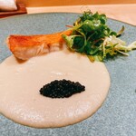 銀座 大石 - 金目鯛　キャビア添え
