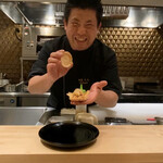 銀座 大石 - 女性シェフでが恒例。か！今日も大石シェフが。