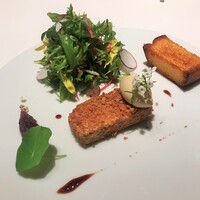 FURUYA　augastronome - フォアグラのテリーヌ、野菜サラダ、ブリオッシュ
