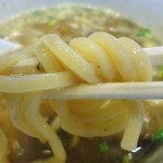 つけ麺 さのや - タレに絡めて