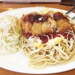 Karikatto - 野菜玉子スパゲッティ+ポークカツ