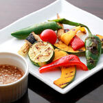 Grilled Kyoto vegetables and seasonal vegetables