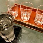 ダイニング まめだ - 地酒の利酒セット