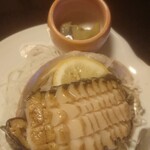 福松荘 - アワビの刺身♪肝付き♪
      肝醤油にして極ウマ♪