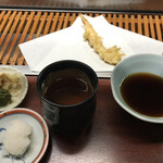 八馬天 - 天婦羅定食は海老からスタート