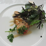 無彩庵　池田 - フランスランド産フォアグラとマンゴーのテリーヌ　白バルサミコ・バニラ風味