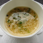 無彩庵　池田 - 筍とフォワグラの茶碗蒸し　コンソメスープ